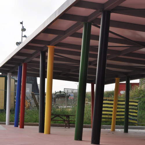 Cubierta Patio Colegio Público - COLOMBRES
